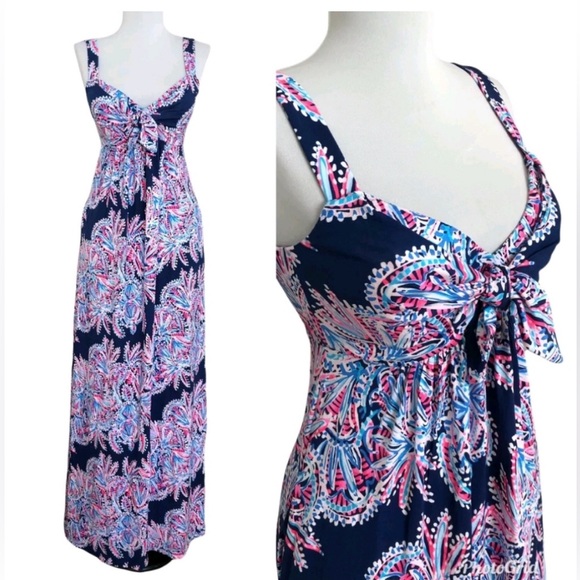 Lilly Pulitzer maxi in oyster bay blue 🦪👗☀️ - Picture 5 of 11